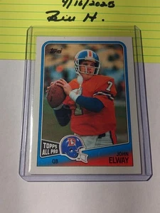 1988 Topps John Elway HOF Quarterback Denver Broncos #23 NM - Picture 1 of 2