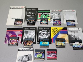 Lot Of 12 Atari Lynx Games - Batman, Rampart, Robotron, Kung Food, Klax, APB etc