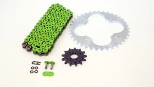 2005 - 2007 Polaris Predator 500 Green O-Ring Chain and Black Sprocket 14/37 94L - Picture 1 of 1