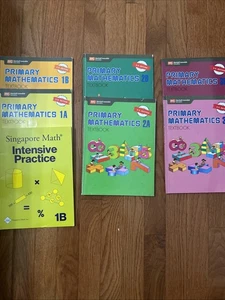 Singapore Primary Mathematics US Edition Textbooks 1A 1B 2A 2B 3A 3B Textbk Lot - Picture 1 of 5