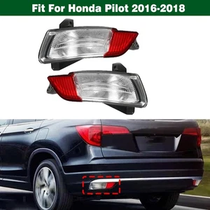 Par de luces antiniebla de parachoques trasero conjunto de luces de freno de respaldo para Honda Pilot 2016-2018 - Imagen 1 de 10