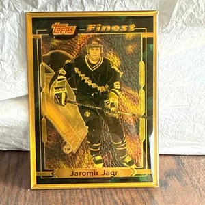1995 Topps Finest #1 Jaromir Jagr Pittsburgh Penguins Bronze Metal Hockey Card - Picture 1 of 4