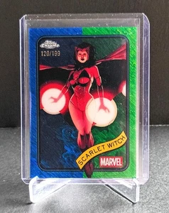 2025 Topps Chrome Marvel /199 SCARLET WITCH 170 Blue and Green Shimmer Refractor - Picture 1 of 2