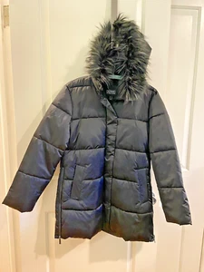 Dennis By Dennis Basso Black Puffer Coat, Women's Size Small, New Without Tags - Picture 1 of 17