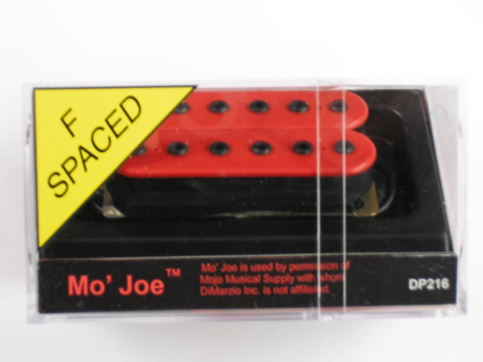 DiMarzio F-spaced Mo' Joe Bridge Humbucker Red W/Black Poles DP 216 - Image 1 of 1