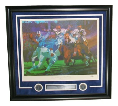 Johnny Unitas Signed S.I. Living Legends 22x18 Lithograph Framed Colts PSA/DNA - Image 1 of 4