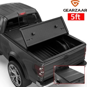 5FT Tri-fold Hard Truck Bed Folding Tonneau Cover For 2016-23 2024 Toyota Tacoma - Picture 1 of 16