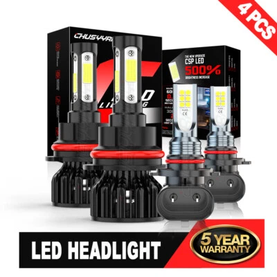 For Dodge Caravan/Grand Caravan 2005-2007 4x LED Headlight + Fog Light Bulbs Kit - Image 1 of 4