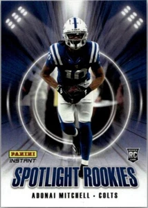 Tarjeta 1/1426 Panini Instant NFL Spotlight Rookie Adonai Mitchell RC SP 2025 - Imagen 1 de 1