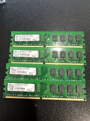 8GB 4x2GB PC2-6400 GSKILL F2-6400CL5S-2GBNT G.Skill DDR2-800 RAM Memory U.S.  B4 - Image 1 of 3