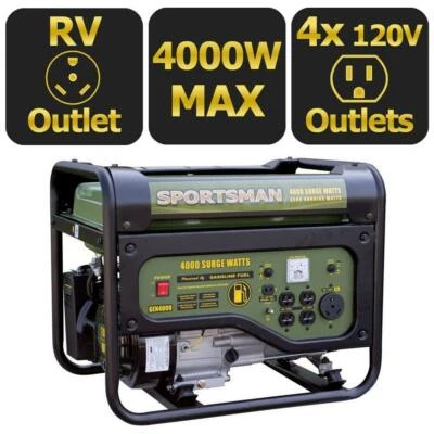 Sportsman 4,000-W Portable RV Ready Gas Powered Generator Home Backup RV Camping - Image 1 of 4