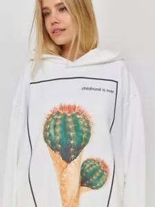 Hoodies Sweatshirts Pullover Long Sleeve One Size Casual Printed Sweater Woman - Picture 1 of 22