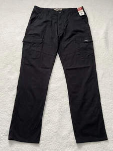 Wrangler Authentics Mens Relaxed Fit Stretch Cargo Pants Black Size: 36X34 NWT - Picture 1 of 7