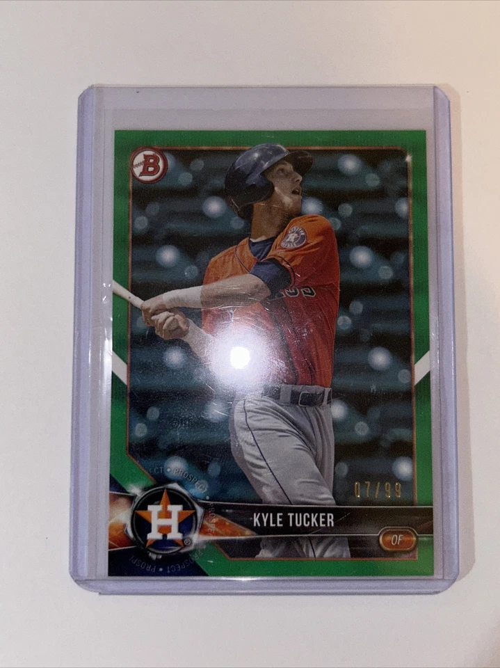 2018 Bowman Prospects Green /99 Kyle Tucker #BP55 Astros - Image 1 of 4
