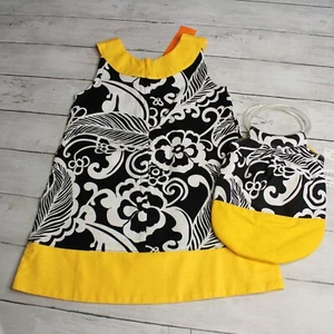 Gymboree Vintage Girl's Dress Purse Size 4 Black Yellow Collection Lot - Picture 1 of 8
