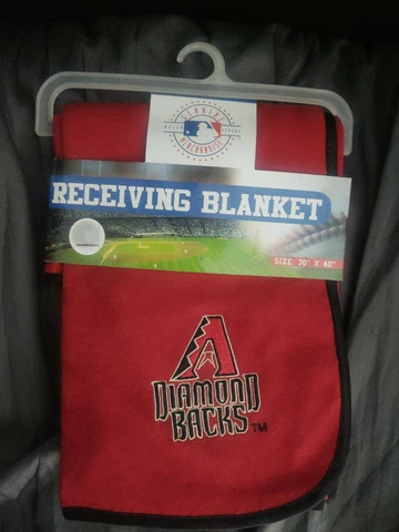 NEW ARIZONA DIAMONDBACKS Red & Black 30" x 40" RECEIVING BLANKET MLB BASEBALL Cover