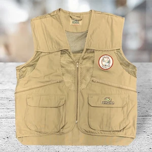 Vintage Red Head Khaki Utility Shooting Hunting Fishing Utility Vest w/Patches - Picture 1 of 8