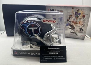 Will Levis Fanatics signierter Auto Mini Speed Helm Tennessee Titans Fanatics Echtheitszertifikat - Bild 1 von 5