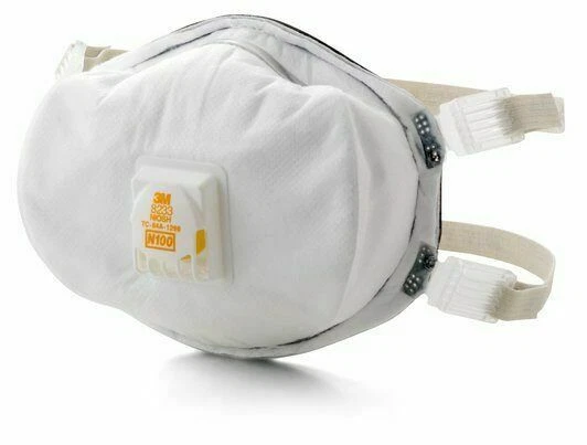3M 8233 N100 Particulate Respirator Face Mask - 20 Piece