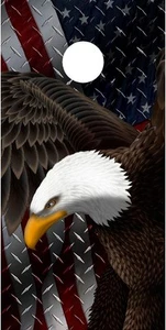 Bandiera americana diamante placca attacco aquila cornhole gioco da tavolo decalcomania avvolgimenti - Foto 1 di 1