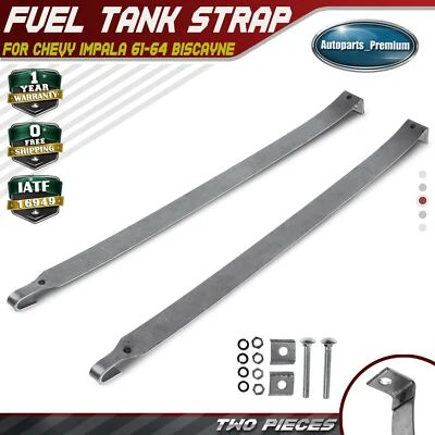 Correa de tanque de combustible 2 piezas para Chevrolet Bel Air Biscayne Impala 1961 1962 1963 1964 Foto 1 de 4