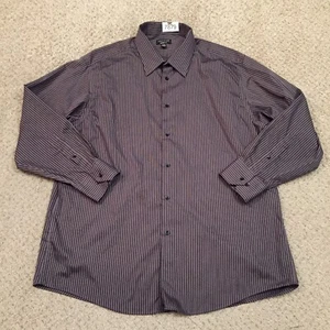 Structure Shirt Mens XL Modern Fit Gray Striped Long Sleeve Button Up - Picture 1 of 12