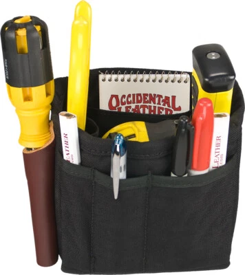 Occidental Leather 9512 5" x 5" 8-Pocket 2-Ply Cordura Fabric Task Pouch, Black