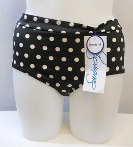 Calzoncillo de natación Shore Club para dama y mujer tiro bajo totalmente forrado negro lunares talla 18 - Imagen 1 de 12