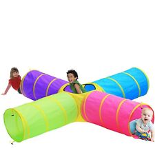 Kids FUN 4 Directional 8ft Play Tunnel Pop up Toy w/Bag, FAST SHIP!! HOT BUY!!