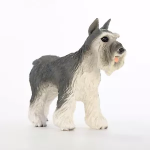 Schnauzer Figurine Hand Painted Statue Gray - Picture 1 of 1
