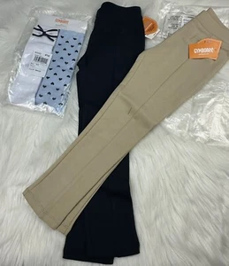Lot Of 3pcs GYMBOREE Girls navy /Sahara Color Leggings And Socks Size 6 New - Picture 1 of 6
