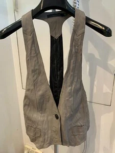 100% Authentic ARTHUR GALAN LEATHER VEST SIZE:10/MEDIUM - Picture 1 of 6