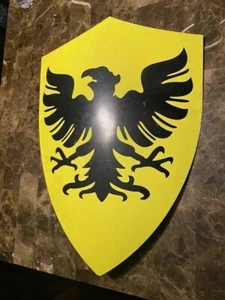 Medieval Yellow & Black Knight Shield Handcrafted Steel Metal Handmade Shield - Picture 1 of 5