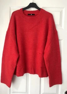 V By Very Woman Red Jumper Very Soft Long Sleeve Size 20 - Picture 1 of 12