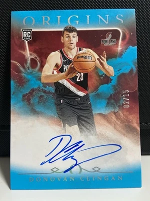 Donovan Clingan 2024-25 Panini Origins Blue Rookie On Card Autograph 02/15 - Bild 1 von 2