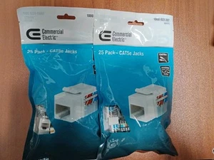 Prise électrique commerciale catégorie 5e - Blanc (lot de 25) - Photo 1/1