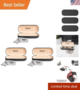 Stylisches Hartschalen Brillenetui Set mit Mikrofaser für kratzfreien Schutz - Bild 1 von 9