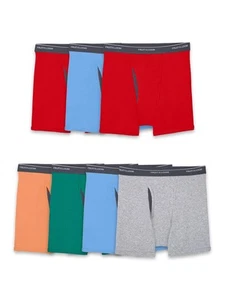 boys Tag Free Cotton Boxer Briefs, Boy - 7 Pack Coolzone Fly Assorted, Small US - Picture 1 of 4