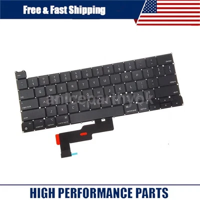 New Keyboard Non-Backlit Black Replacement For MacBook Pro M1 A2338 13" 2020 US - Image 1 of 4