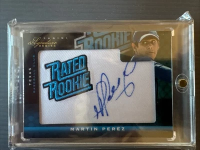 2012 Panini Signature Series Rated /299 Martin Perez #147 дебютант с автографом RC - Изображение 1 из 2