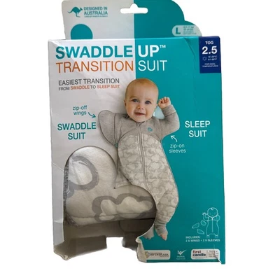 Love to Dream Traje de Transición Envolvente Cálido 2.5 TOG Gris Grande Etapa 2 NUEVO Foto 1 de 3