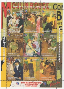 Madagascar Dance/Moulin Rouge Cabaret/Philex France SS 1999 MNH - Picture 1 of 1