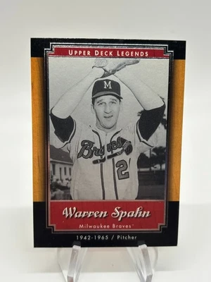 2001 Upper Deck Legends - Warren Spahn #48 - Milwaukee Braves HOF - Image 1 of 2