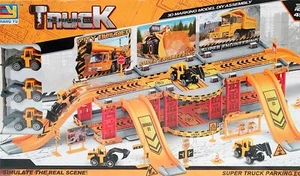 45 Piece 3D TRUCK PARKING & CONSTRUCTION STATION 48CM Kids Game Play Learn - Picture 1 of 1