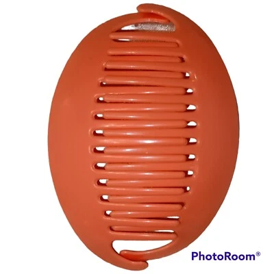 Vintage Goody Orange 1980s TZERS Hair Cincher Comb Banana Clip 5.5 X 4 Inches  - Image 1 of 3