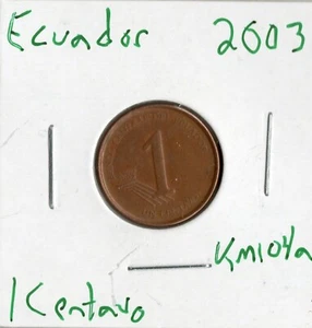 Moneda Ecuador 1 centavo 2003 KM104a - Imagen 1 de 2
