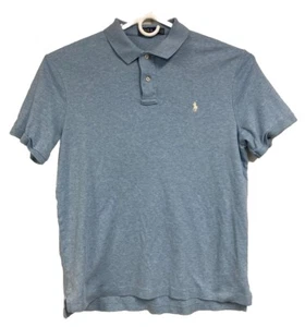 Polo Ralph Lauren Mens Short Sleeve Pony Polo Shirt Size Large Blue - Picture 1 of 9