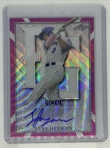 2021 LEAF PERFECT GAME METAL PINK WAVE LUKE HEYMAN AUTO #3/6