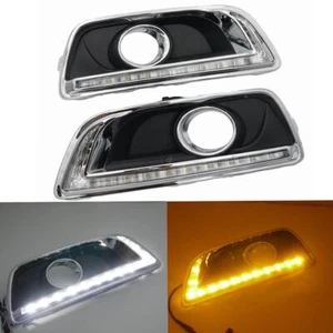 DRL FOR CHEVY MALIBU 2013 2014 LED DAYTIME RUNNING LIGHT FOG LAMP W/ TURN SIGNAL - Picture 1 of 10