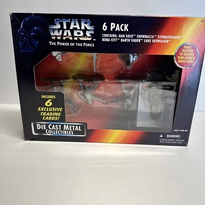 ERROR Star Wars Poder de la Fuerza Paquete de 6 Coleccionables de Metal Fundido con Tarjetas Foto 1 de 4